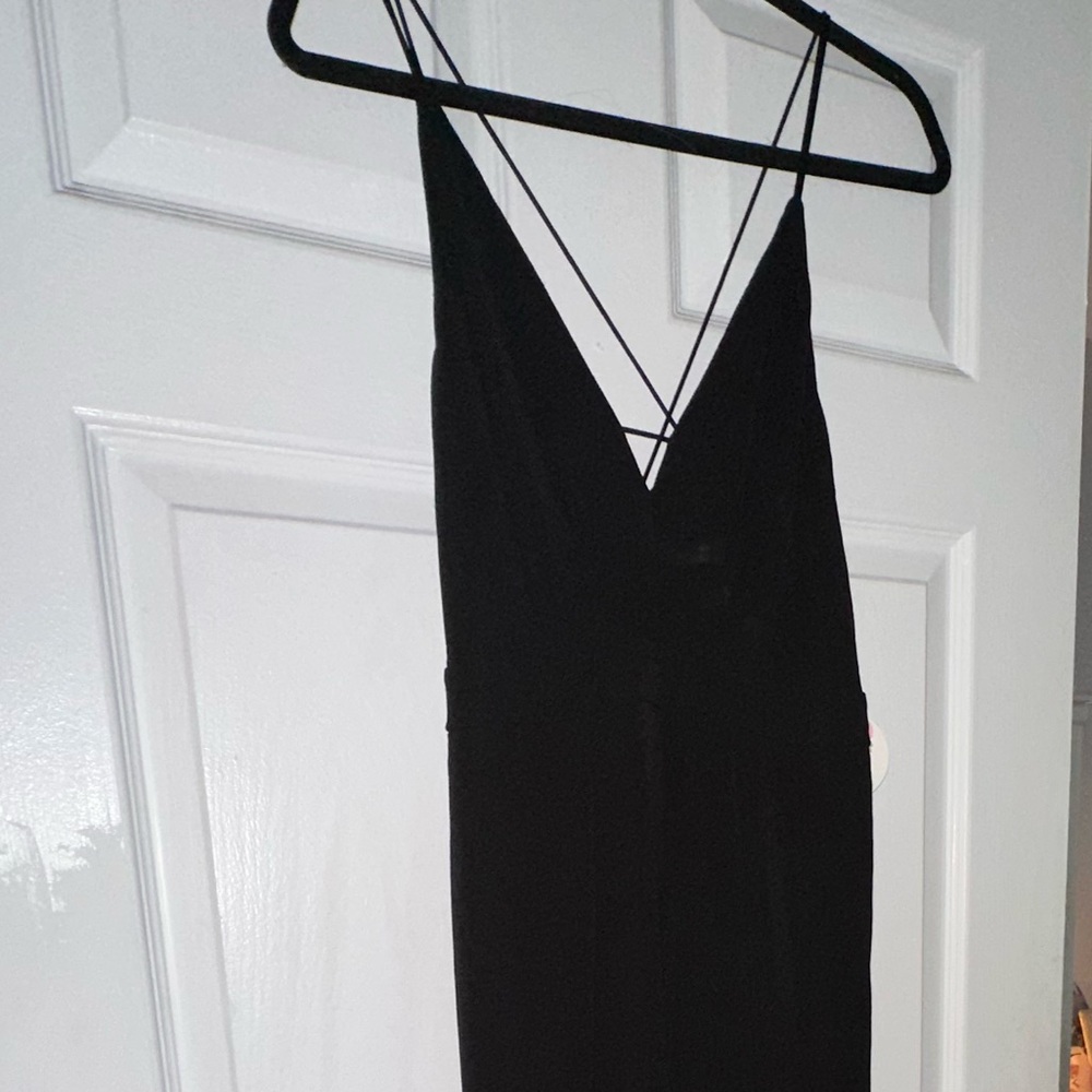 Black strap jumpsuit